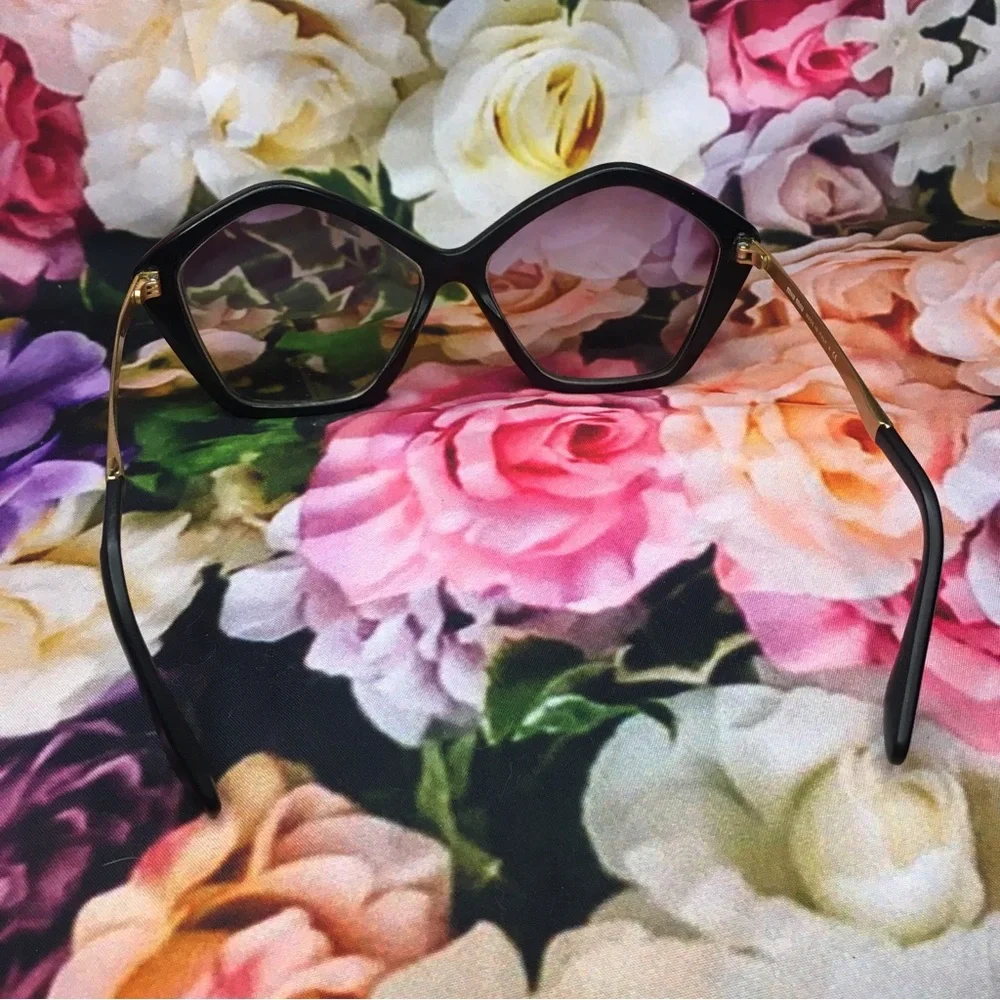 Miu Miu Black & Gold arms glasses frames REPAIRED wobbly arm & works normally